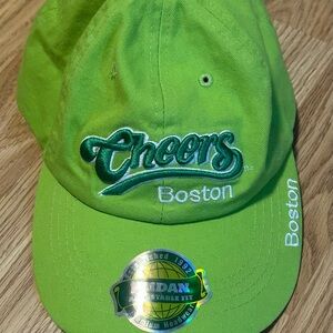 Cheers Boston Lime Green Cap w/ Adjustable Strap- From Original Cheers Bar -New